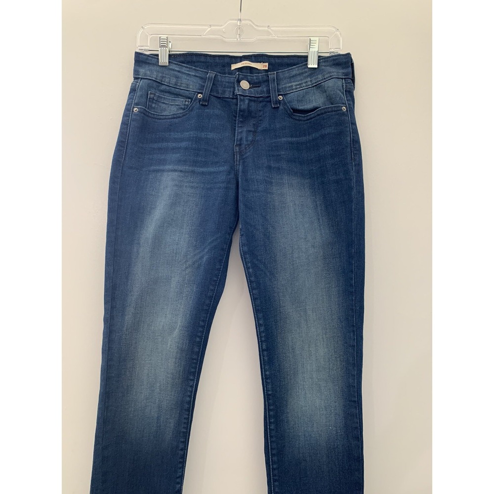 Levi's 711 Skinny Jeans Women's Blue Denim Size 28 Cotton Blend 5-Pocket Design
